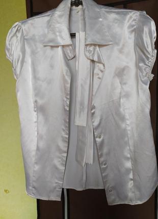 Блузка, блузка с коротким рукавом, белая блузка1 фото