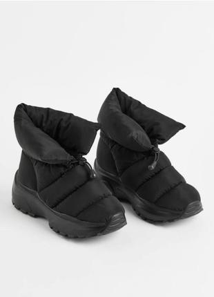 Женские зимние ботинки дутики h&amp;m