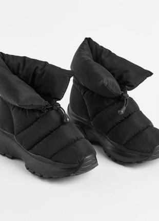 Женские зимние ботинки дутики h&m