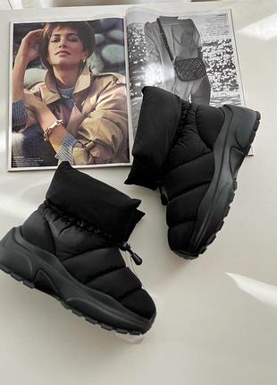 Женские зимние ботинки дутики h&m