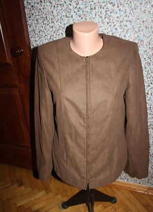Піджак жакет під замш коричневий