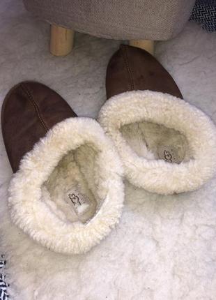 Ugg оригинал тапочки хутряні натуральные домашние замшевые овчина замша домашні капці оригінал5 фото