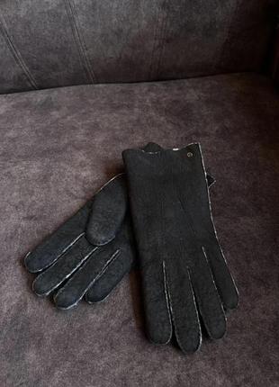 Шкіряні рукавиці aigner germany оригінальні2 фото
