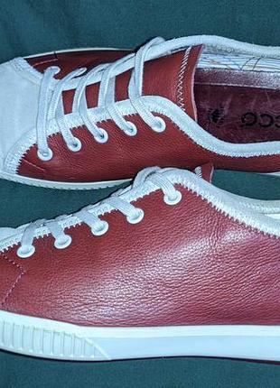 Ecco - кожаные кеды, кроссовки