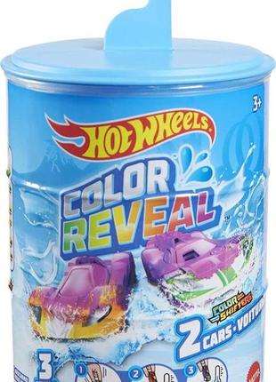 Набір-сюрприз hot wheels color reveal кольорове перетворення (2 машинки)