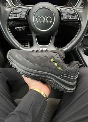 Чоловічі кросівки columbia firecamp || gore-tex fleece termo black lime
