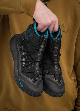 Мужские кроссовки nike acg terra antarktik all black1 фото