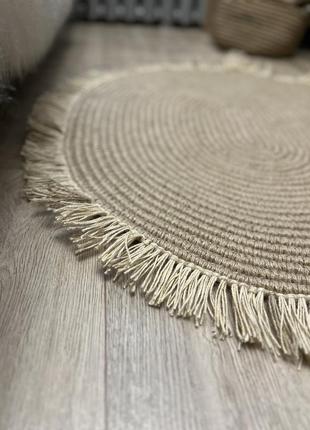 Килим з джуту, вʼязаний килим, джутовий килим1 фото