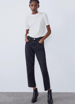 Джинсы zara серые графит 34 размер