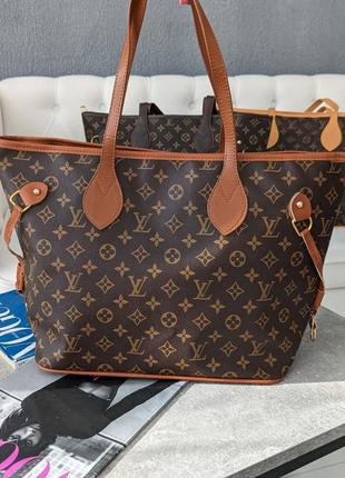 Louis vuitton сумка шопер, містка класика