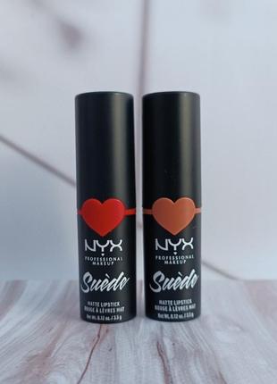 Матовая помада для губ nyx professional makeup suede matte lipstick2 фото