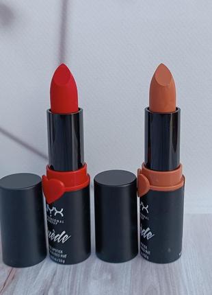 Матовая помада для губ nyx professional makeup suede matte lipstick