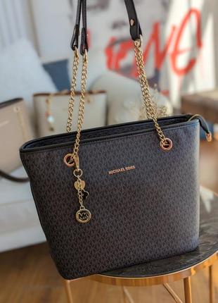 Шкіряна сумка шопер michael kors