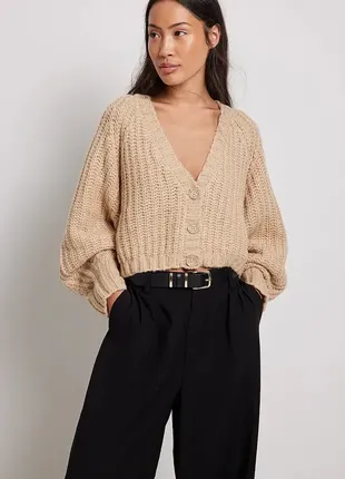 Дуже красивий кардиган na-kd knitted v-neck cardigan