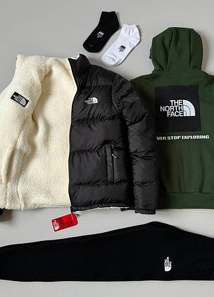 4в1 зимний мужской костюм комплект зимовий чоловічий набір the north face