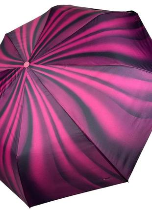 Женский зонт полуавтомат с абстрактным принтом на 8 спиц от toprain, розовая ручка, 02055-61 фото
