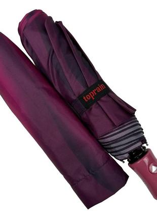 Жіноча парасоля напівавтомат з абстрактним принтом на 8 спиць від toprain, рожева ручка, 02055-62 фото