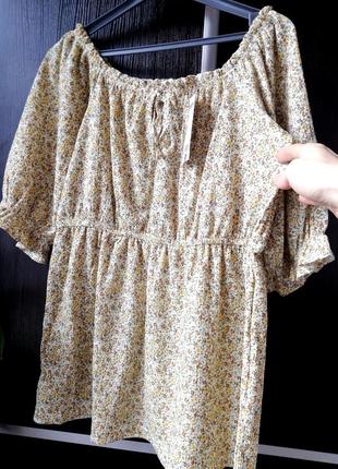 Шикарна, нова, м'якенька блуза блузка цветы квіти. pepco3 фото