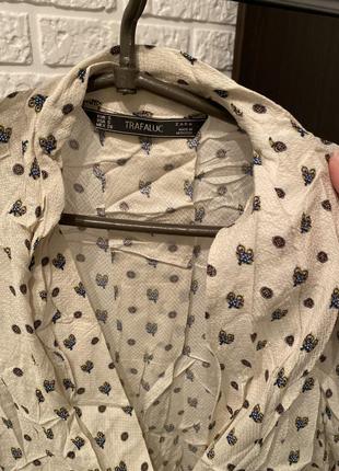 Блуза блузка с совами zara рубашка3 фото