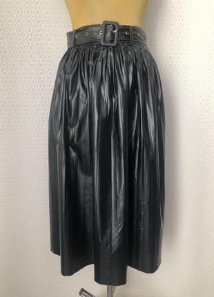 Эффектная юбка в стиле 80-90-х, искусственная кожа, бренд femme9, размер xl1 фото