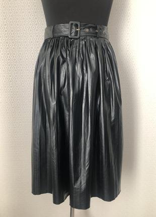 Эффектная юбка в стиле 80-90-х, искусственная кожа, бренд femme9, размер xl2 фото