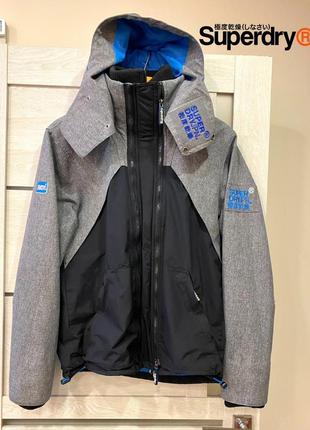 Куртка superdry hooded wind hybrid jacket l оригинал1 фото