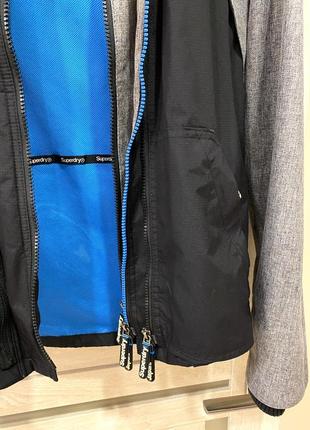 Куртка superdry hooded wind hybrid jacket l оригинал4 фото