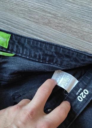 Стрейчевые зауженые джинсы hugo boss stretch slim fit jeans7 фото
