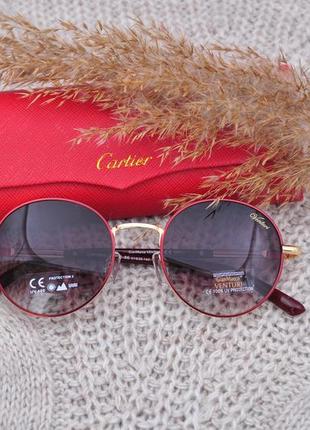 Красивые круглые солнцезащитные очки с боковой шорой gian marco venturi2 фото