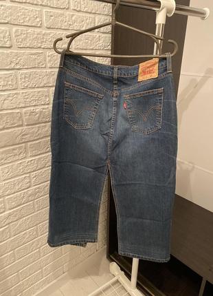 Джинсова спідниця levi’s міді з розрізами