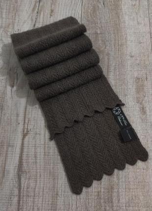 Шикарний ажурний кашеміровий довгий шарф pure cashmere