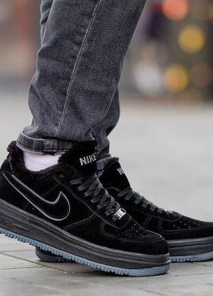 ❄️nike air force black winter❄️кроссовки мужские зимние найк, мужские кроссовки зимние чёрные найк