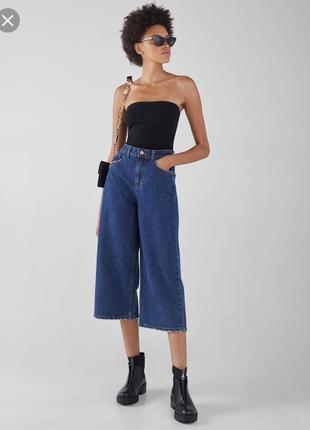 Джинсовые кюлоты bershka
