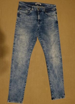Фирменные голубые джинсы - варенки petrol industries stretch fit голландия 34/34 р.1 фото
