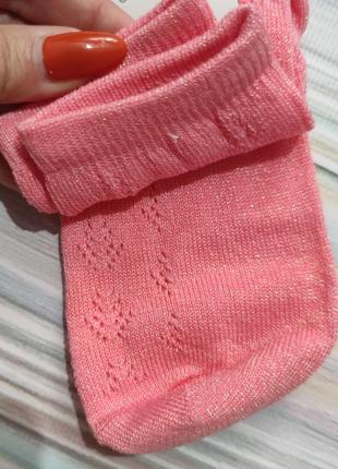Рожеві блискучі шкарпетки для дівчинки ovs р. 25-27, 34-362 фото