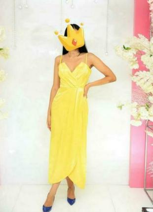 Шикарное желтое платье vera mont 36