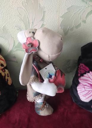 Кашемірова іграшка лялька овечка в одязі, handmade5 фото