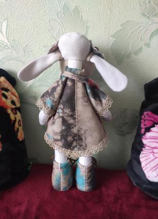 Кашемірова іграшка лялька овечка в одязі, handmade6 фото