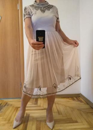 Чудесное платье расшито бисером. размер 126 фото