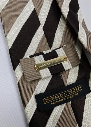 Чоловічий шовковий галстук краватка donald j. trump signature silk striped tie6 фото