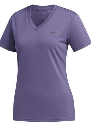 Adidas спортивная футболка женская фиолетовая р. s