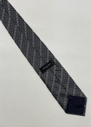 Чоловічий шовковий галстук краватка emanuel ungaro paris silk gray tie