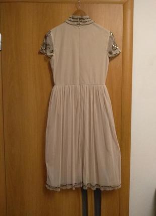 Чудесное платье расшито бисером. размер 127 фото