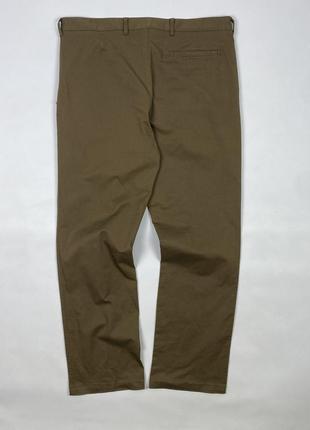 Оригінальні чоловічі штани prada cotton regular fit brown chino pants3 фото