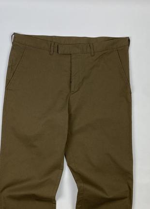 Оригінальні чоловічі штани prada cotton regular fit brown chino pants4 фото