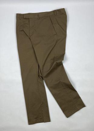 Оригінальні чоловічі штани prada cotton regular fit brown chino pants