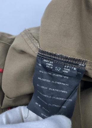 Оригінальні чоловічі штани prada cotton regular fit brown chino pants8 фото