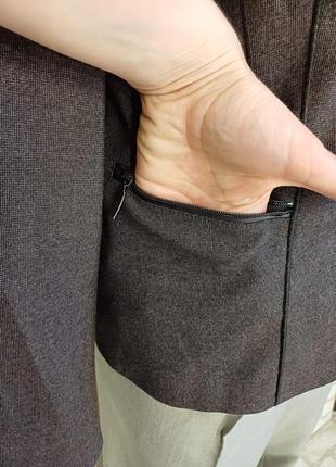 Фирменный gerry weber стильный пиджак/жакет в темно коричневом цвете, размер с-м7 фото