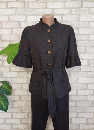 Фирменный tommy hilfiger теплый стильный шерстянной пиджак/жакет в сером цвете, размер с-м