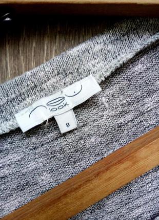 Серый середбистый свободный лонгслив свитер свитшот удлин низ4 фото